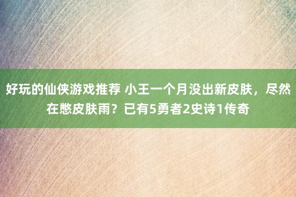 好玩的仙侠游戏推荐 小王一个月没出新皮肤，尽然在憋皮肤雨？已有5勇者2史诗1传奇