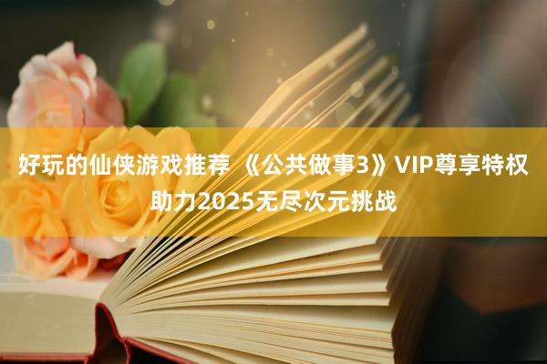 好玩的仙侠游戏推荐 《公共做事3》VIP尊享特权助力2025无尽次元挑战